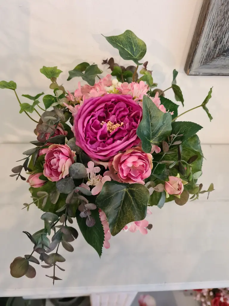 Rosenstrauß Artischoke Kunstblumen