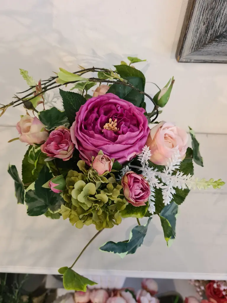 Rosenstrauß Artischoke Kunstblumen