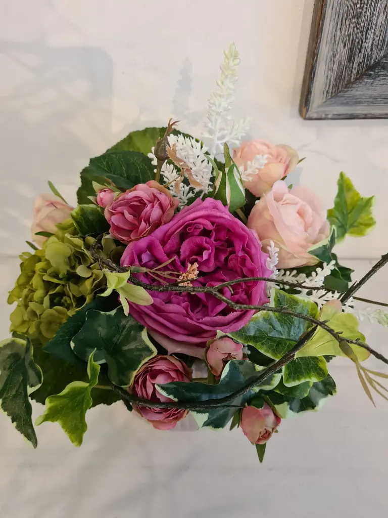 Rosenstrauß Artischoke Kunstblumen