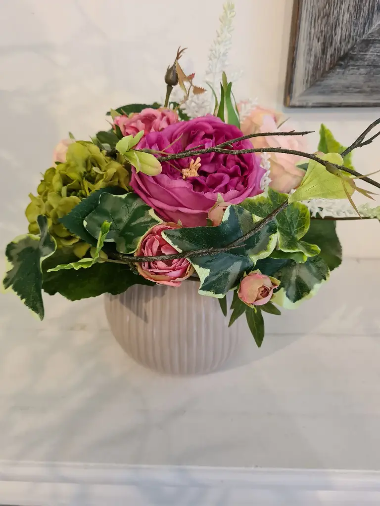 Rosenstrauß Artischoke Kunstblumen