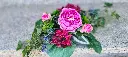 Tischgesteck länglich mit Rosen
